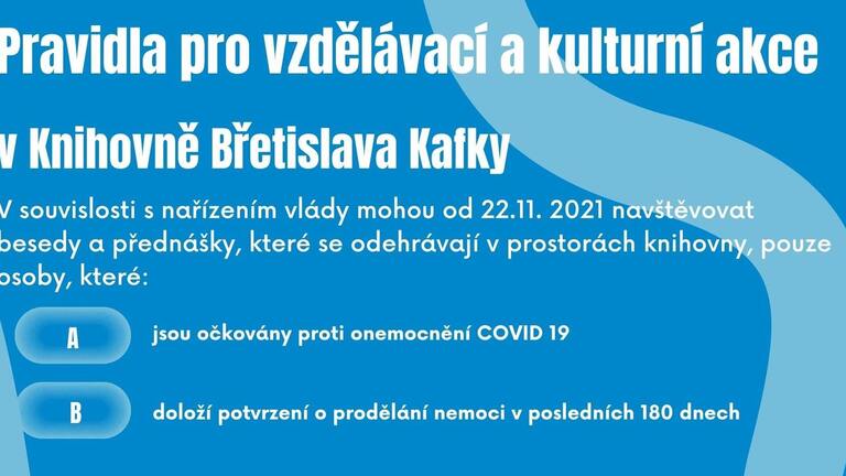 Pravidla pro pořádání vzdělávacích akcí v knihovně