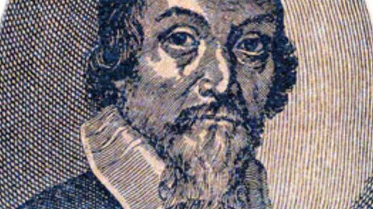 Jan Amos Komenský v průjezdu knihovny