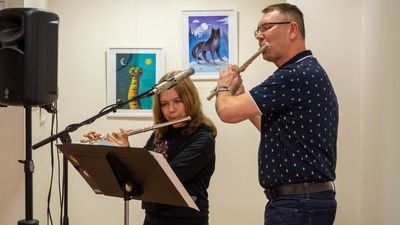 Hudební doprovod v podání MgA. Leoše Nývlta a Moniky Horákové